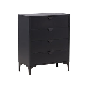 Piring 4-Drawer Black Steel Cabinet | Modern Office & Home Storage Solution