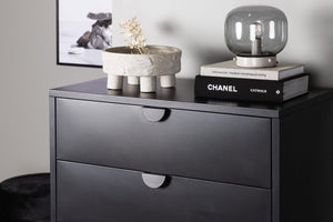 Piring 4-Drawer Black Steel Cabinet | Modern Office & Home Storage Solution