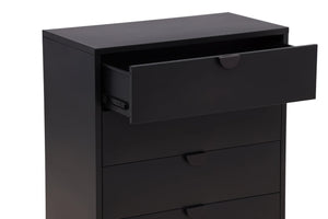 Piring 4-Drawer Black Steel Cabinet | Modern Office & Home Storage Solution