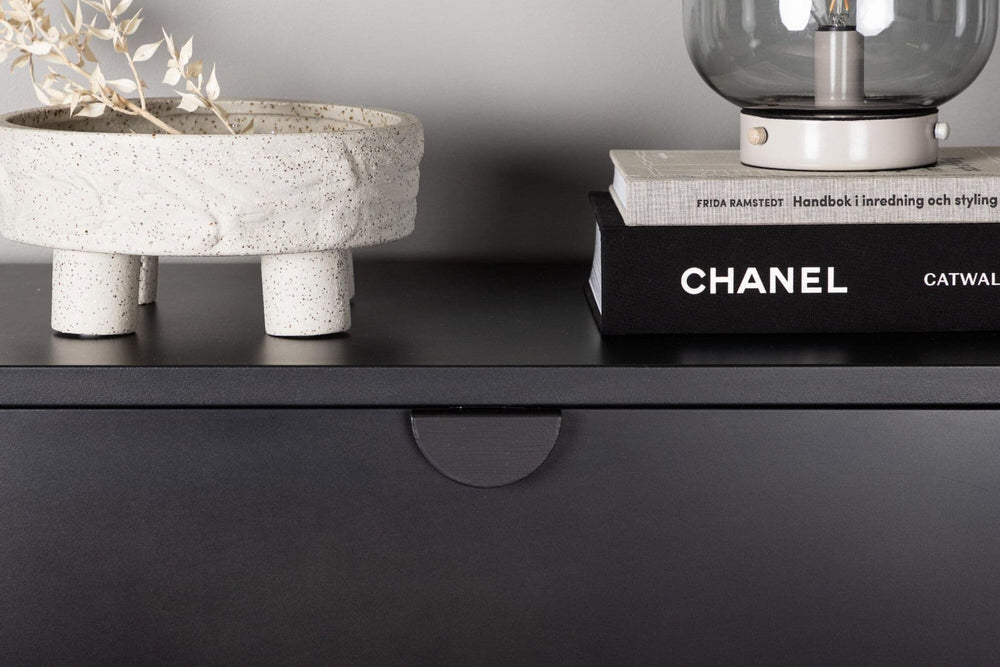 Piring 4-Drawer Black Steel Cabinet | Modern Office & Home Storage Solution