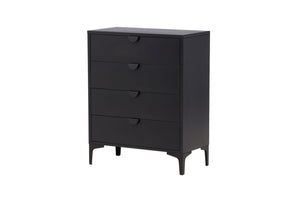 Piring 4-Drawer Black Steel Cabinet | Modern Office & Home Storage Solution