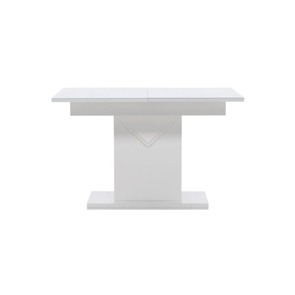 Pluto Rectangular Extendable Dining Table | MDF with Glass Top, 120–160cm