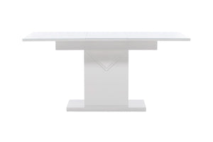 Pluto Rectangular Extendable Dining Table | MDF with Glass Top, 120–160cm