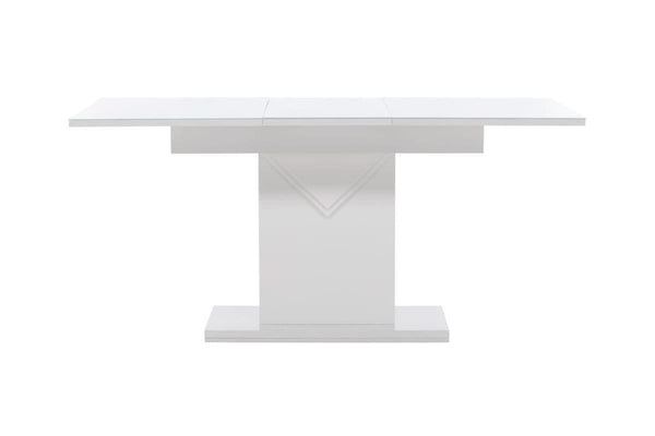Pluto Rectangular Extendable Dining Table | MDF with Glass Top, 120–160cm