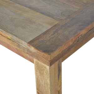 Solid mango wood dining table with butterfly leaf