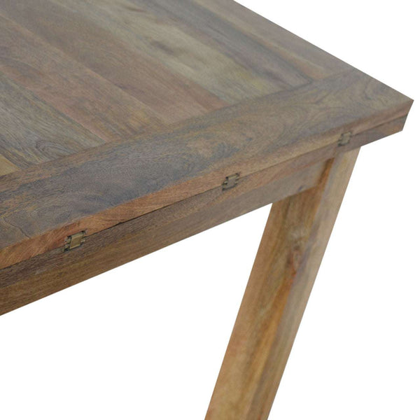 Extendable butterfly dining table fully extended