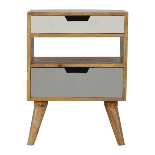 Grey Cut out Bedside
