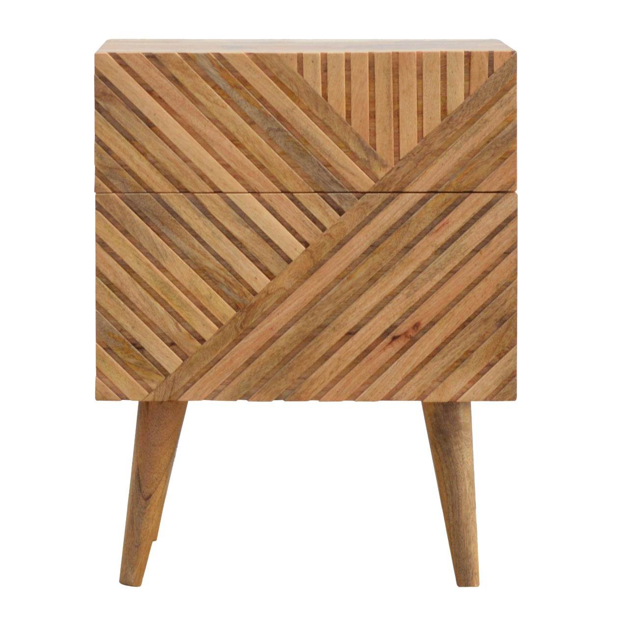 Lille 2 Drawer Oak ish Bedside