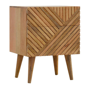 Oak-ish Lille bedside table with Scandinavian-style legs
