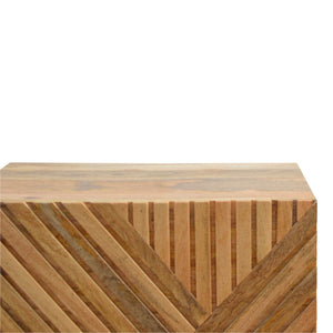 Lille bedside table with hand-carved drawer fronts