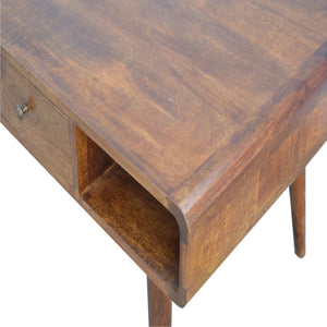 Solid mango wood coffee table with Nordic-style legs
