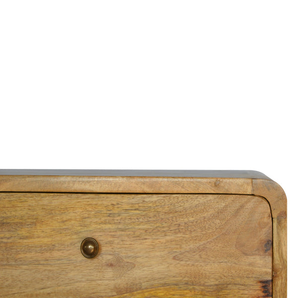 Modern two drawer floating bedside cabinet