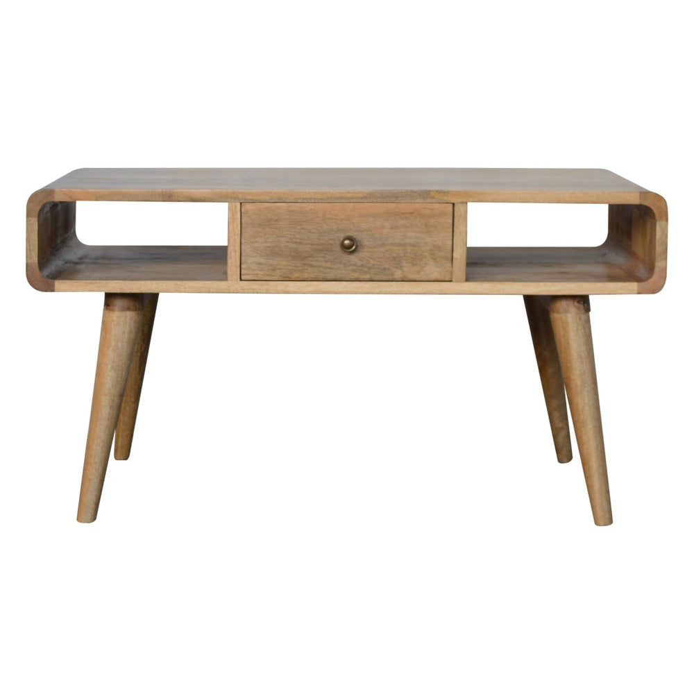 Curved Oak-ish Coffee Table - My Store