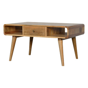 Curved Oak-ish Coffee Table - My Store