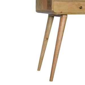 Oak-ish console table with two drawers for hallway storage