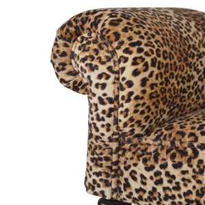 Leopard Print Velvet Bench - My Store