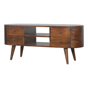 Modern solid wood entertainment unit for living room