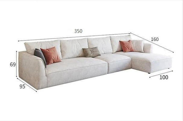 R77 Dexter Modular Three Seater Sofa – Contemporary Leathaire Upholstered Couch with High Density Foam, Modern Living Room Sofa - Sleek Furniture