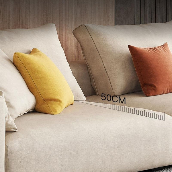 R87 Calvin 4 Seater Corner Sofa 340 cm – Leathaire Left-Hand Facing Sectional Sofa with High Density Foam | Modern Contemporary Living Room Sofa - Sleek Furniture