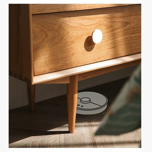 Ralph Solid Wood Sideboard Cabinet – Contemporary Wooden Storage Unit in Cherry Finish – Modern Multipurpose Living & Dining Room Sideboard - Sleek Furniture