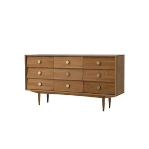 Ralph Solid Wood Sideboard Cabinet – Contemporary Wooden Storage Unit in Cherry Finish – Modern Multipurpose Living & Dining Room Sideboard - Sleek Furniture
