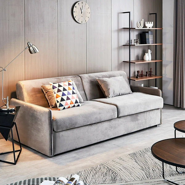 Ramos Two Seater Sofa Bed Flannelette Upholstered Convertible Sofa to Bed – High Density Sponge Comfort Sofa Bed for Living Room & Guest Room (Made to Order) - Sleek Furniture