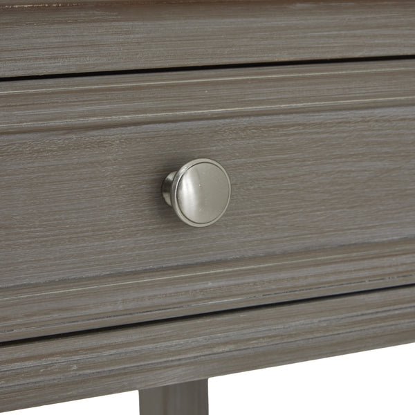 Serene Collection Four Drawer Console Table – Distressed Grey Hardwood with Ample Storage - My Store