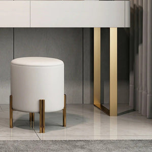 Serenique LED Dressing Table with Mirror – Light Grey Vanity Table with Removable Mirror, Stainless Steel & Sintered Stone Finish for Bedroom Styling - Sleek Furniture