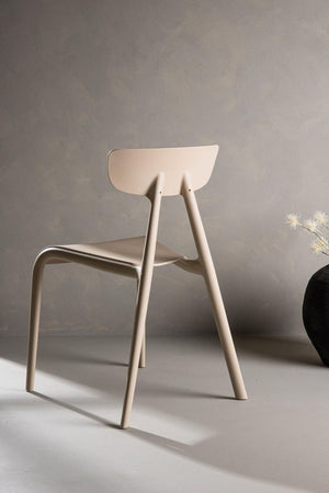 Ursholmen Dining Chair Set of 2 | Beige Scandinavian-Style Plastic Chairs