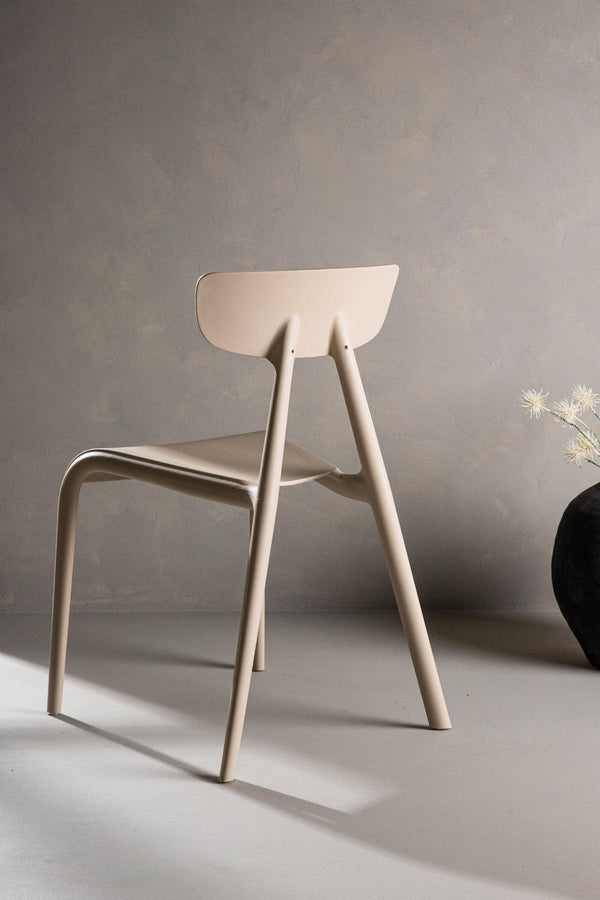 Ursholmen Dining Chair Set of 2 | Beige Scandinavian-Style Plastic Chairs