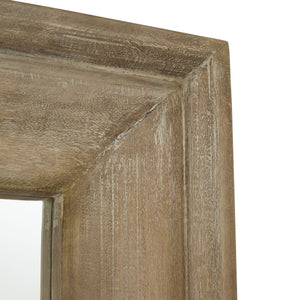 Copgrove Collection Full-Length Wall Mirror – Handcrafted Hardwood, Washed Brown Finish - My Store