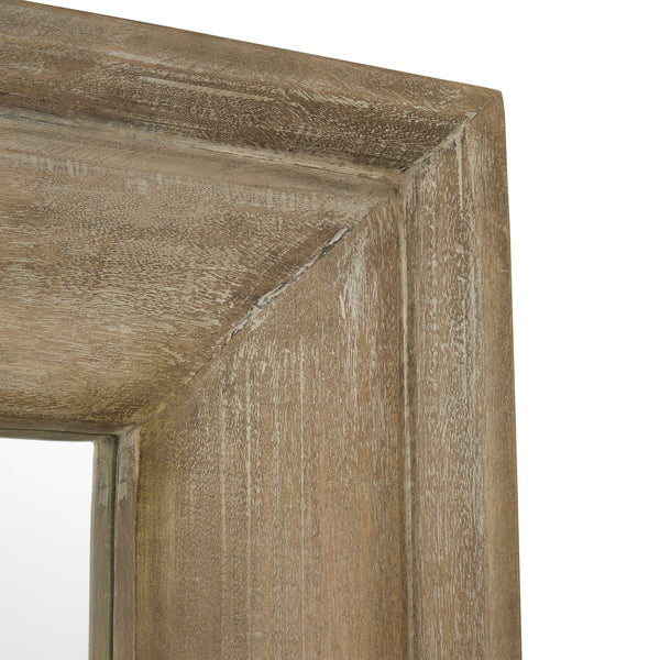 Copgrove Collection Full-Length Wall Mirror – Handcrafted Hardwood, Washed Brown Finish - My Store