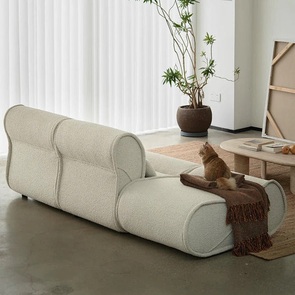 Shimizu Modular 3 Seater Corner Sofa | Luxury Bouclé Upholstered Sectional Sofa with High-Density Foam | Modern Contemporary L-Shape Couch for Living Room - Sleek Furniture