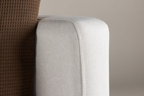 Sofia Beige Armchair | Velvet Upholstery with Nordic Design & Metal Legs