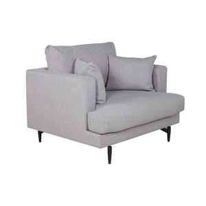 Sofia Grey Armchair | Modern Nordic Design with High Comfort