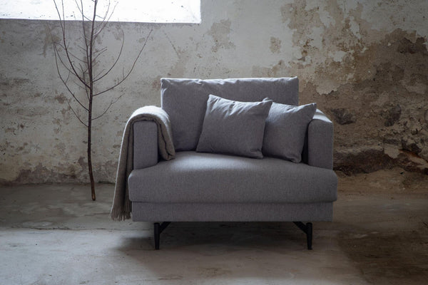 Sofia Grey Armchair | Modern Nordic Design with High Comfort