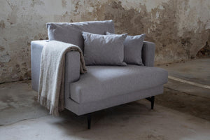 Sofia Grey Armchair | Modern Nordic Design with High Comfort