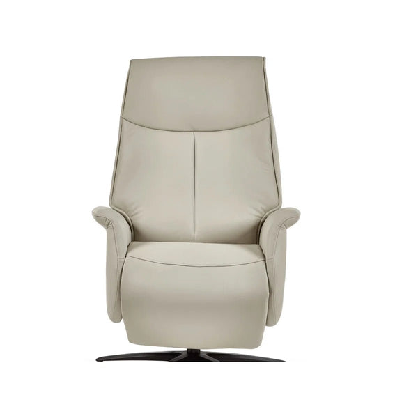 Sofia Grey Dual Motor Power Recliner Chair with USB Charging Port & Swivel Star Base - Sleek Furniture