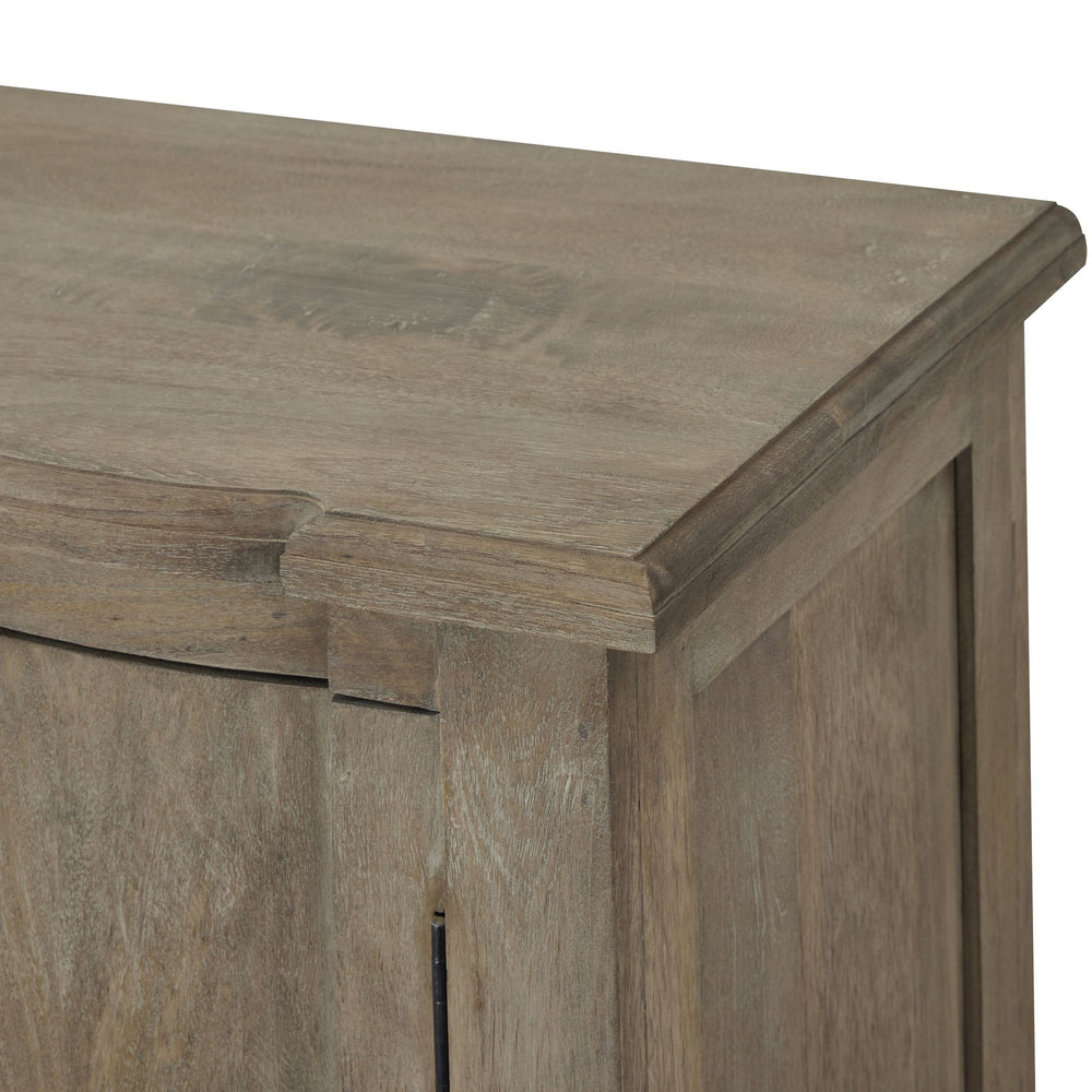 Copgrove Collection 4 Door Sideboard – Handcrafted Hardwood French Style Sideboard with Washed Bleached Finish and Iron Handles - My Store