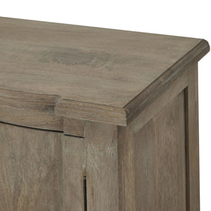 Copgrove Collection 4 Door Sideboard – Handcrafted Hardwood French Style Sideboard with Washed Bleached Finish and Iron Handles - My Store