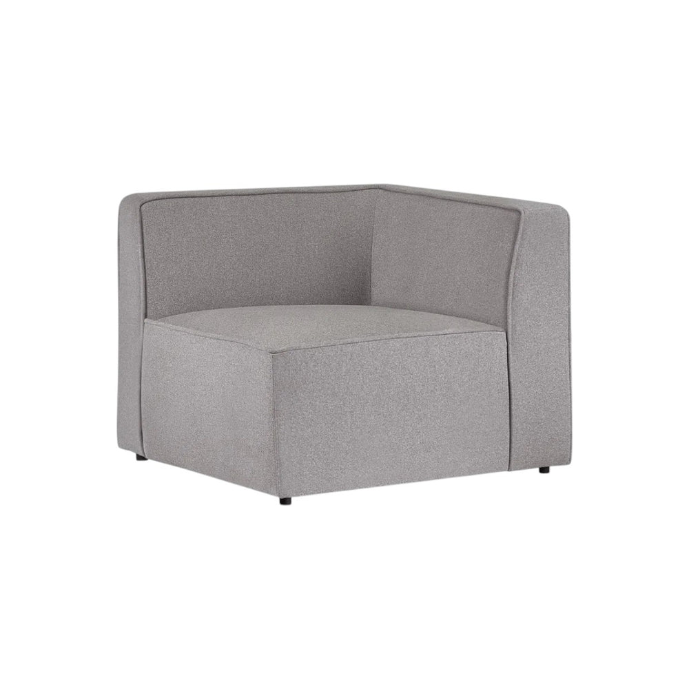 Lago Modular Corner Sofa Unit – Contemporary Grey Linen Combination Seating Section