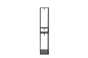 Staal Clothing Hanger, Black | Modern Steel Clothes Rack with Shelves