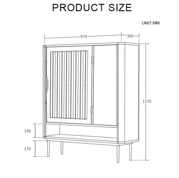Sten Modern Shoe Storage Cabinet Unit with Metal Frame, MDF Shelving & Glass Detail – Freestanding Contemporary Entryway Shoe Organizer (Grey/Black/Red) - Sleek Furniture