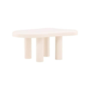 Mmilo Strömstad Sofa Table 100x71 cm – White MDF Coffee Table, Modern Nordic Design for Living Room