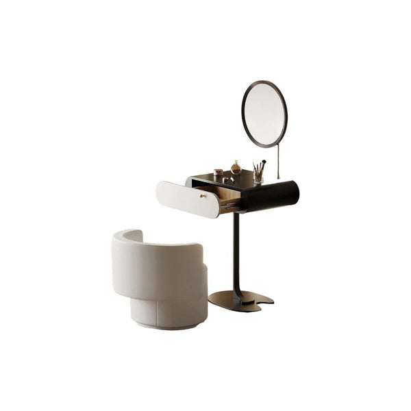Suzuki Slimline Dressing Table with Mirror & Stool, Small Vanity Makeup Desk with Storage, Modern Bedroom Dressing Table Set - Sleek Furniture