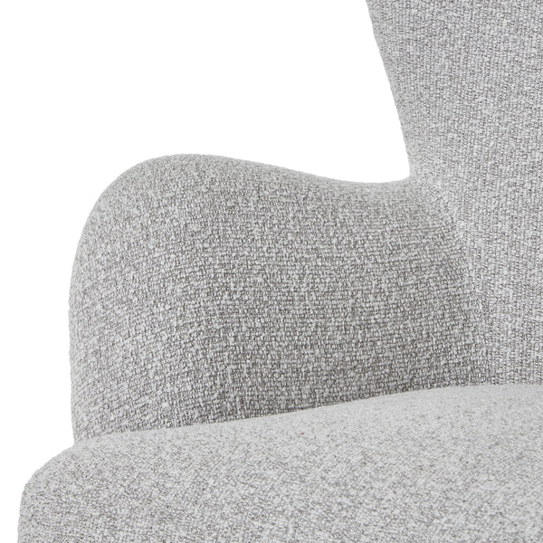 Greige Hui Large Arm Chair – Plush Fabric Upholstery with Modern Design - My Store