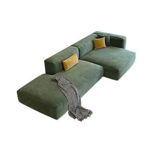 Valentina 3-Seater Corner Sofa – Modern Velvet Upholstered L-Shaped Sofa for Living Room, Comfortable Contemporary Seating - Sleek Furniture