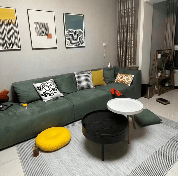 Valentina 3-Seater Corner Sofa – Modern Velvet Upholstered L-Shaped Sofa for Living Room, Comfortable Contemporary Seating - Sleek Furniture