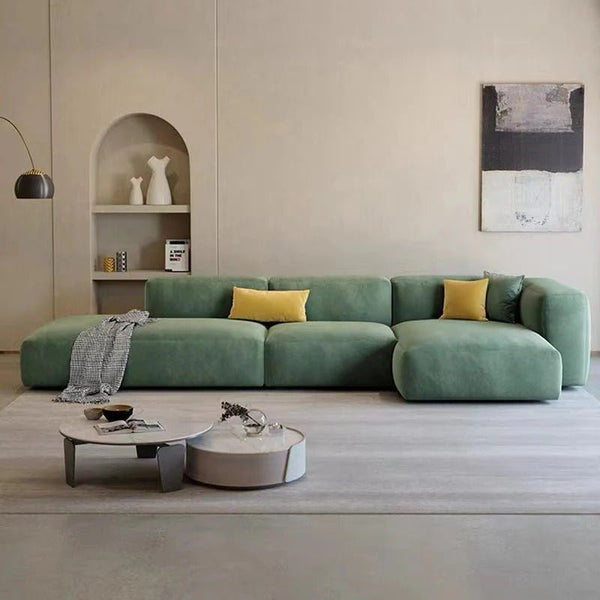 Valentina 4-Seater Corner Sofa – Modern Velvet L-Shaped Sofa for Living Room, Spacious Contemporary Upholstered Seating - Sleek Furniture