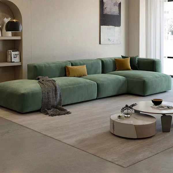 Valentina 4-Seater Corner Sofa – Modern Velvet L-Shaped Sofa for Living Room, Spacious Contemporary Upholstered Seating - Sleek Furniture